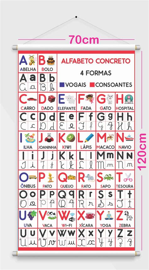 Mapa Alfabeto Concreto 4 Formas Em Lona Editora Glomapas Cantinho