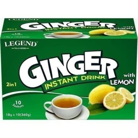 Legend Instant Ginger Tea With Lemon Flavour Taste 18g X 10teabags