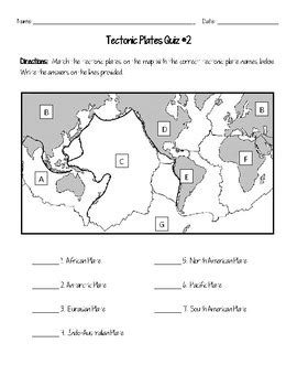 The theory of plate tectonics describes how the plates move, interact, and change the physical landscape. Plate Tectonic Quizzes by Jodi's Jewels | Teachers Pay ...