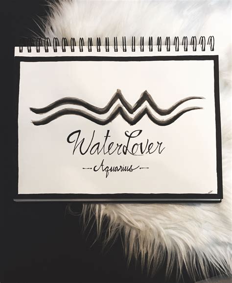 Aquarius ♒️ Aquarius Zodiac Wave Water Watercolor Sharpie