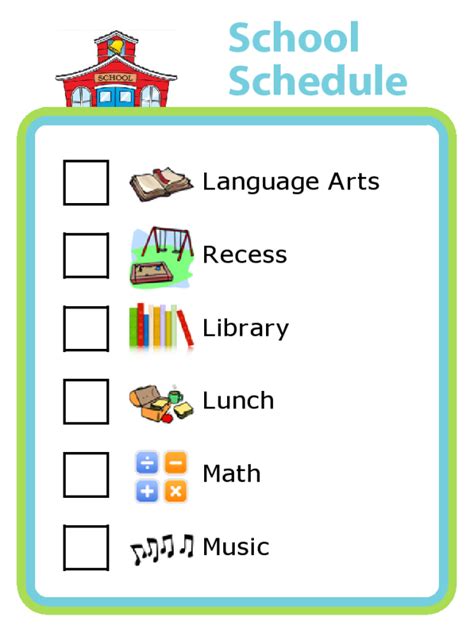 Visual School Schedule The Trip Clip Blog