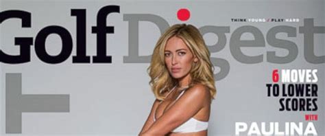 watch paulina gretzky s provocative golf digest cover shoot abc news