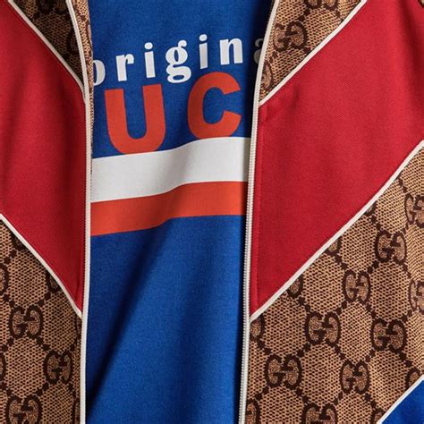 Gucci Mens Gg Supreme Web Zip Sweatshirt Tracksuit