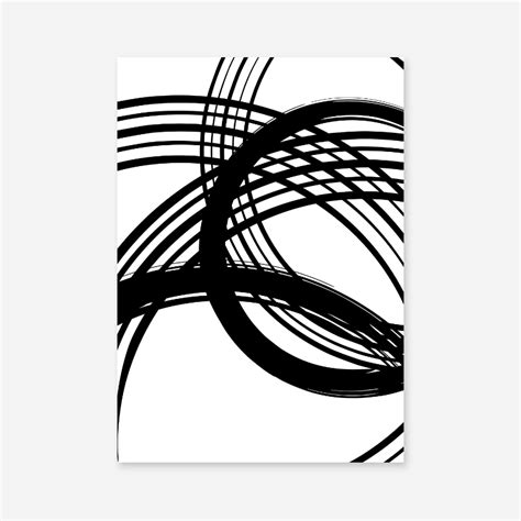 Black And White Abstract Circles And Lines Minimalist Set Of Three Free