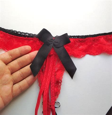 Crotchless Lingerie Erotic Lingerie Red Crotchless Panties Etsy Australia