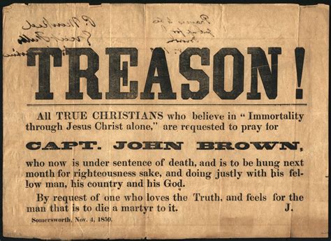 This broadside asked all true Christians to pray for John Brown, who