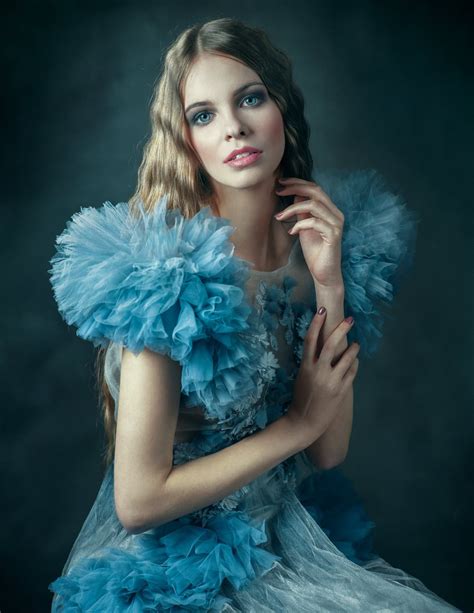 Joanna Kustra Fashion Photography Fantasy Couture Blue Dress