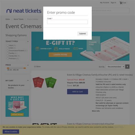 Event And Village Cinemas National Adult Ticket 1350 Gold Class Adult