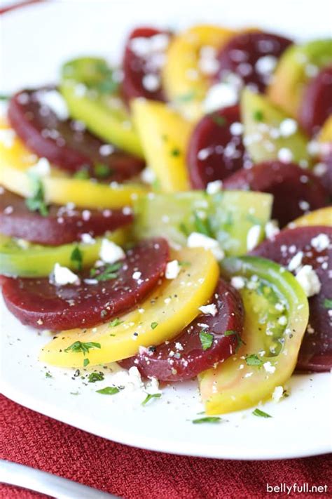 Beet Salad Recipe With Heirloom Tomatoes Belly Full