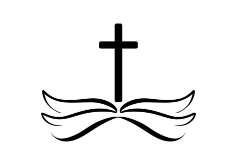 Ilustração Do Vetor Do Logotipo Cristão Emblema Com Cruz E Bíblia