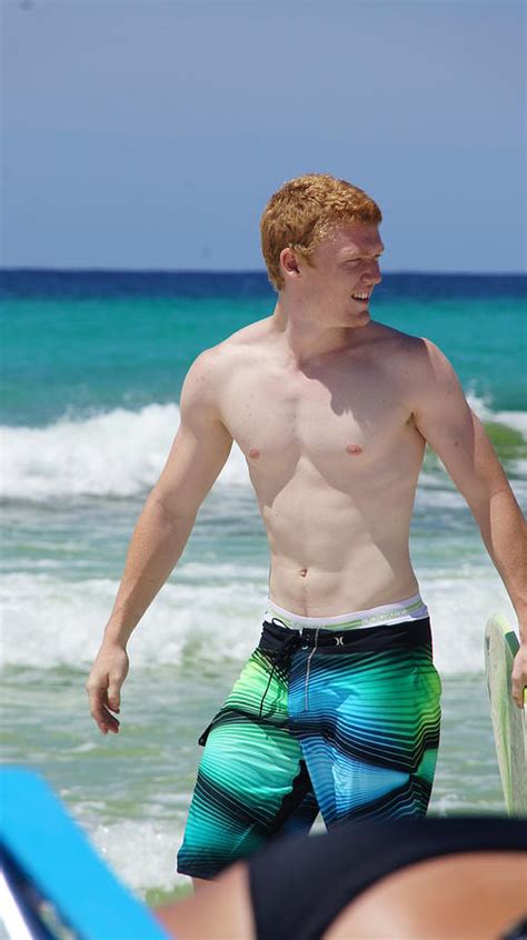 ginger beach hunk 01 photograph by jd harvill