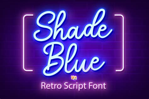 Shade Blue Shade Blue Is A Retro Style Script Font Its A Chic