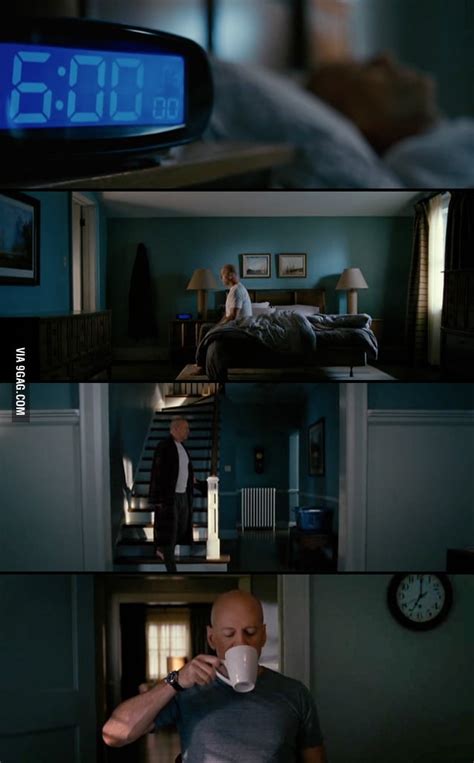 Bruce Willis Takes An Hour To Get Out Of Bed 9gag