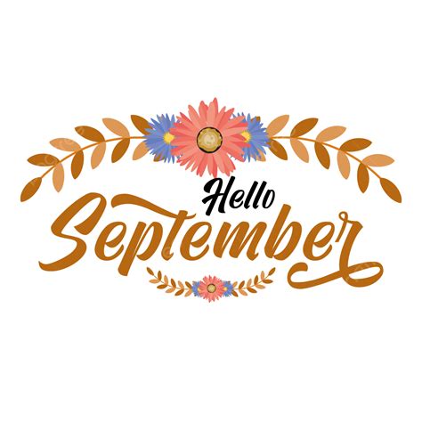 Hello September Month With Flower Hello September September Month