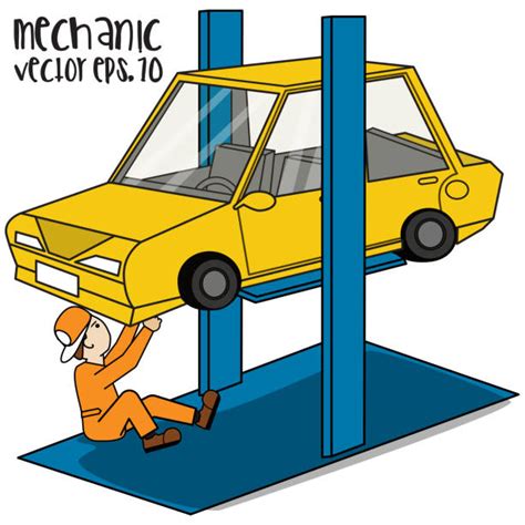Royalty Free Mechanic Under Car Clip Art Vector Images