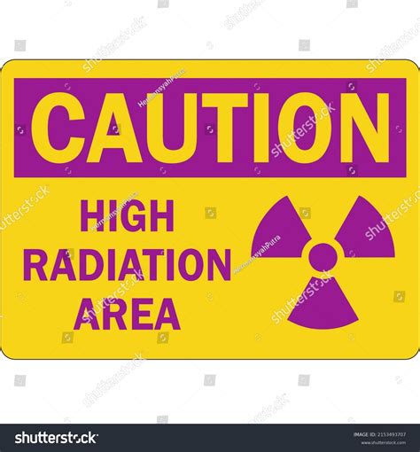 Radiation Warning Sign Caution High Radiation Stock Vector Royalty