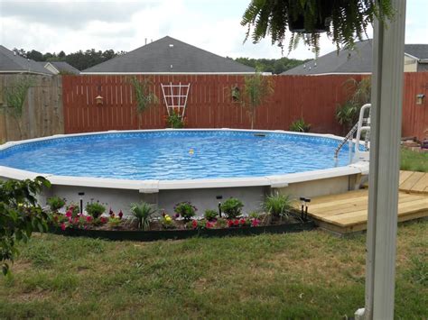 A small inground pool offers a cozy space for relaxation, whether you're swimming alone or with your special someone. Semi Inground Pool Problems | Backyard Design Ideas