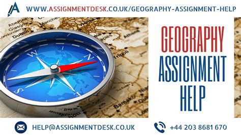 a blue compass on top of a map with the words geography assignment help
