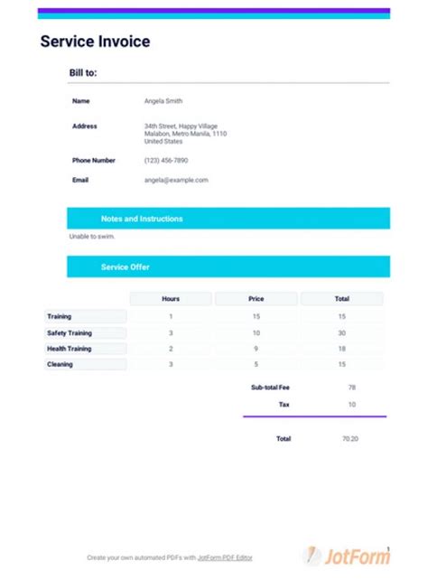 Weekly Invoice Template In 2021 Invoice Template Invoice Template