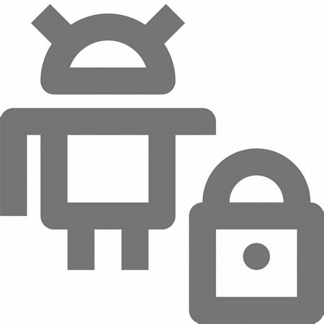 Android Lock Security Code Language Programming Robot Icon