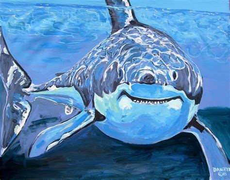 Shark Large Original Fine Contemporary Art With Images Fine Art