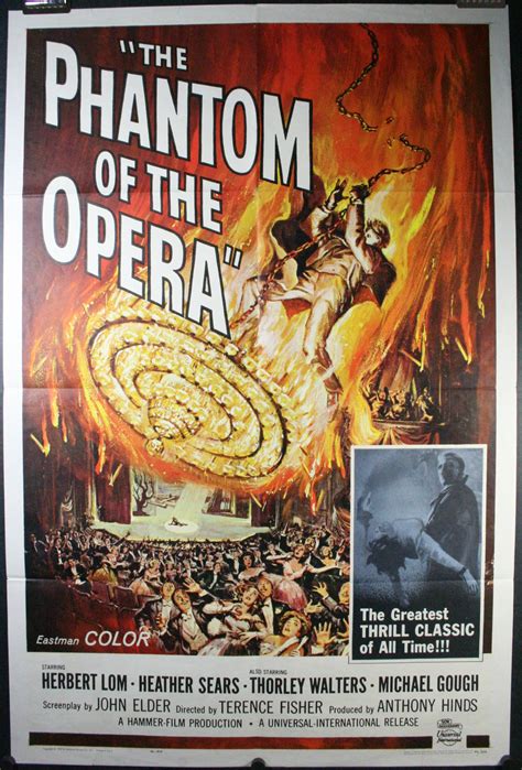 The Phantom Of The Opera Original Hammer Film Cinema Poster For Sale