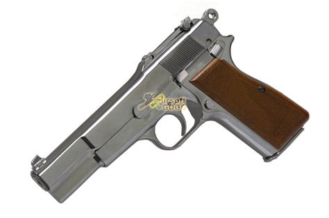 We Browning Hi Power M1935 Gbb Pistol Chrome Silver Airsoftgogo