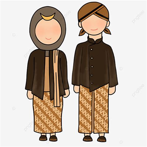 Ilustrasi Baju Adat Jawa Tengah Indonesia, Baju Tradisional, Budaya