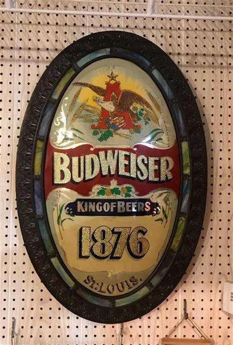 Budweiser The King Of Beers 1876 Convex Advertising