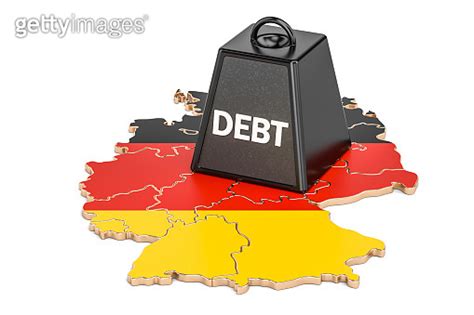german national debt or budget deficit financial crisis concept 3d rendering 이미지 848362856