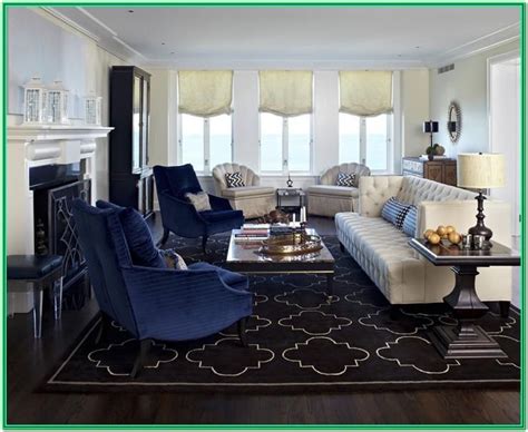 Blue Silver And Gold Living Room Home Design Home Design Ideas