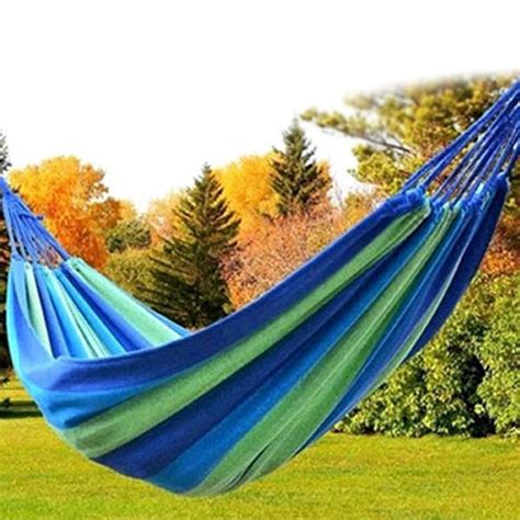 Ubesgoo Hammock Breathable And Skin Friendly Patio Outdoor Cotton Hammock For One Person