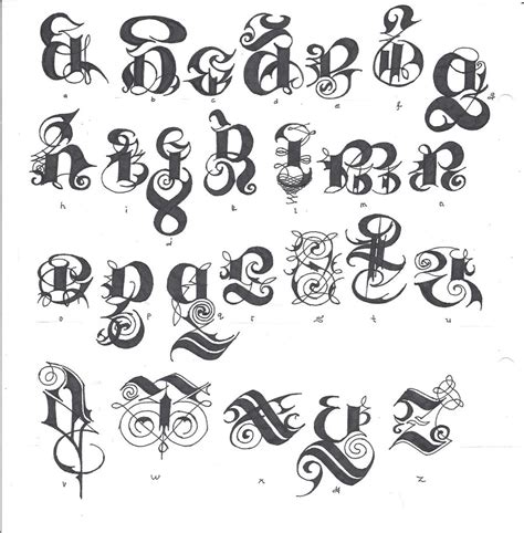 13 Gothic Calligraphy Font Alphabet Letters Images Gothic Alphabet