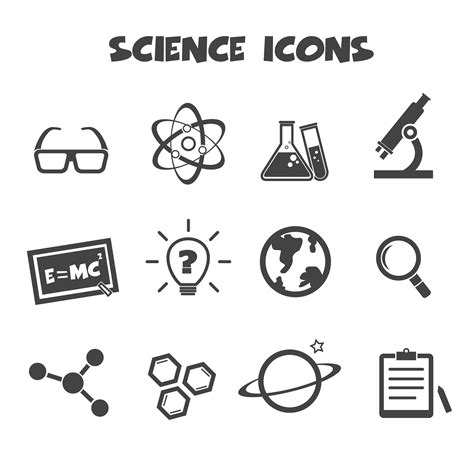 Science Icons Symbol 673105 Vector Art At Vecteezy