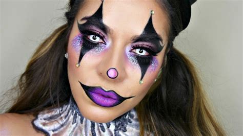 Sexy Glam Circus Clown Makeup Tutorial Halloween Makeup Youtube
