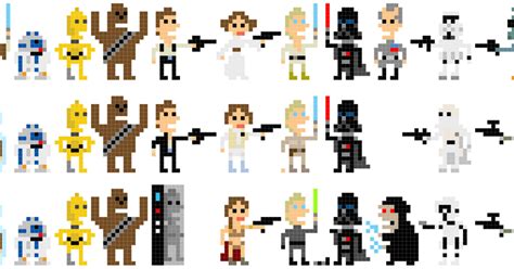 The Star Wars Pixel Art Collection By Andy Rash Minecraft Building