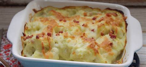 Chou-fleur gratiné aux courgettes et béchamel Recette