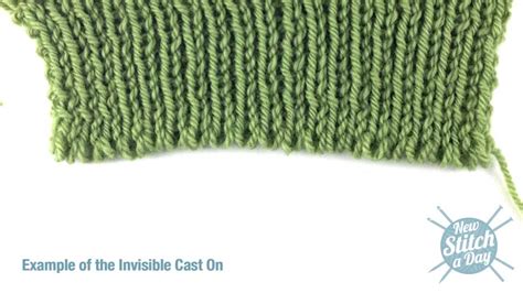 How To Knit The Invisible Cast On New Stitch A Day