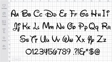 Disney Font Svg Disney Alphabet Svg Svg Files For Cricut Clip Art Art