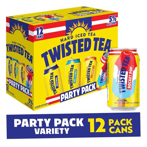 Twisted Tea Hard Iced Tea Variety Party Pack, 12 Pack, 12 fl oz Cans, 5