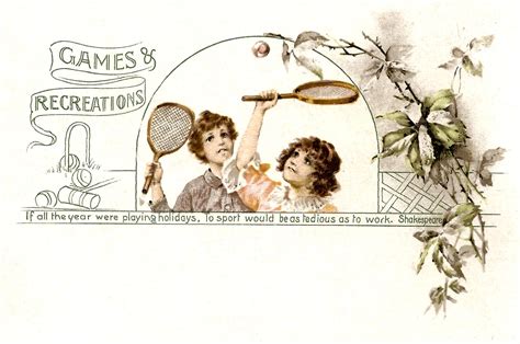 Antique Images Vintage Children Graphic Sport Clip Art