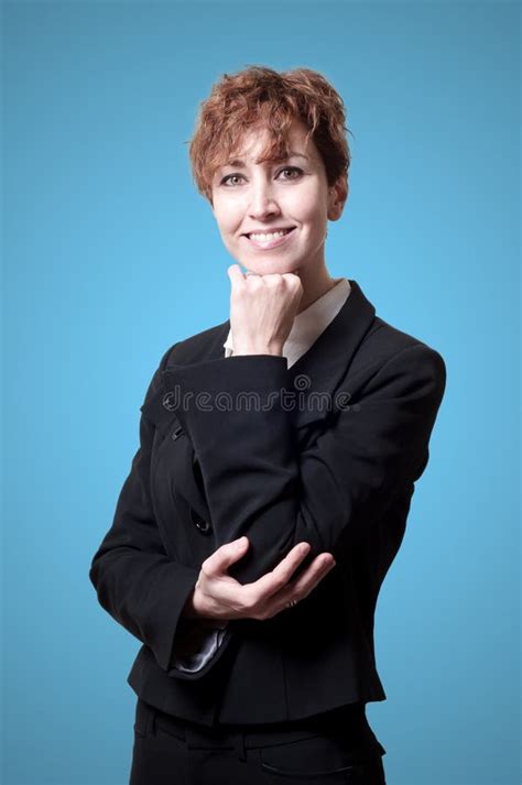 Smiling Success Short Hair Business Woman Doing Ok Stock Image Image Of Natural Looking 29273199