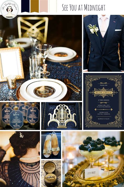 Navy Blue Gold And White Wedding