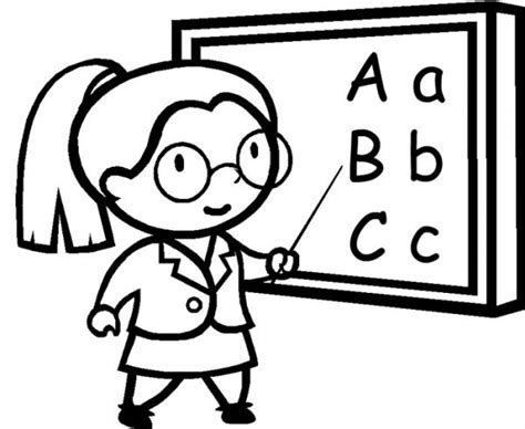 Maestra Dibujo Para Colorear