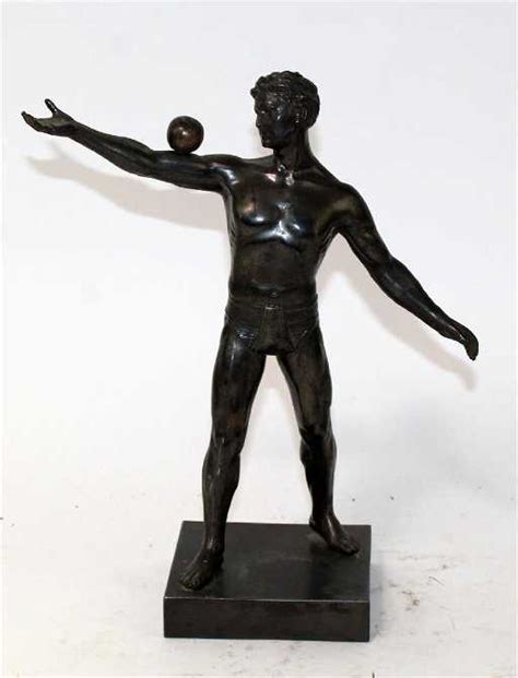 Bronze Figural Statue Male Balancing Ball