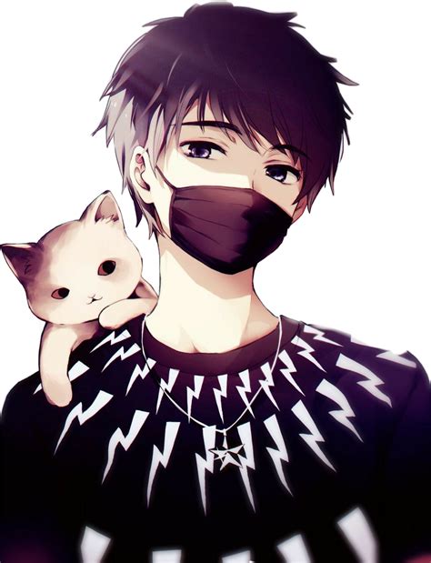 Anime Mask Cat Boy Freetoedit Sticker By Kx