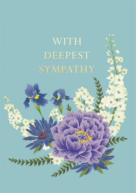 Send your best wishes at a difficult time with this lovely sympathy card template. Deepest Sympathy Sympathy Card : Cath Tate Cards