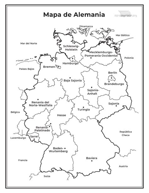 Mapa De Alemania Con Nombres En Pdf 2024