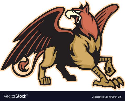 Griffin Mythology Creature Mascot Royalty Free Vector Image