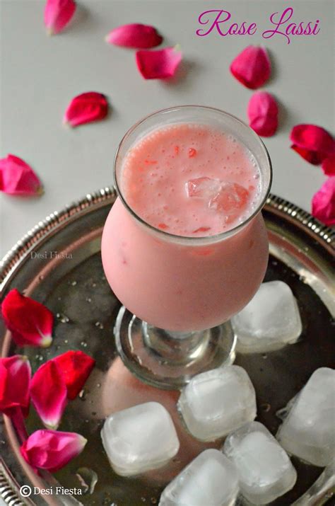 Desi Fiesta Rose Lassi Roohafza Lassi Flavoured Lassi With Yogurt